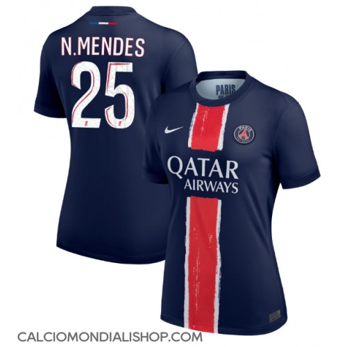 Maglie da calcio Paris Saint-Germain Nuno Mendes #25 Prima Maglia Femminile 2024-25 Manica Corta